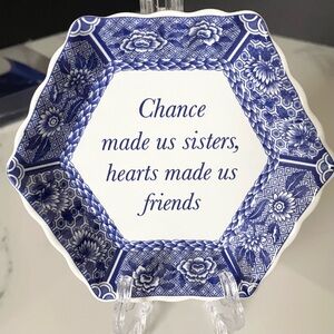 Mementos Trinket Dish "Chance Made Us Sisters, Hearts Made Us Friends" by Spode